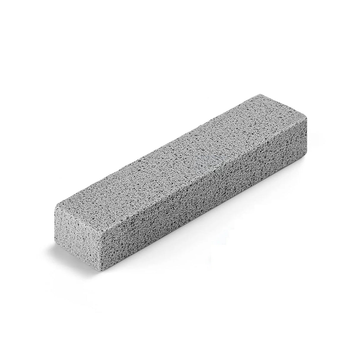A rectangular gray pumice stone cleaning stick with a textured surface.