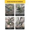 A set of four steel hand weeder tools used for gardening tasks like shoveling grass, pestling weeds, and ditching.