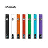 A row of seven cordless USB-C soldering irons in various colors, including black, white, orange, red, green, blue, and purple