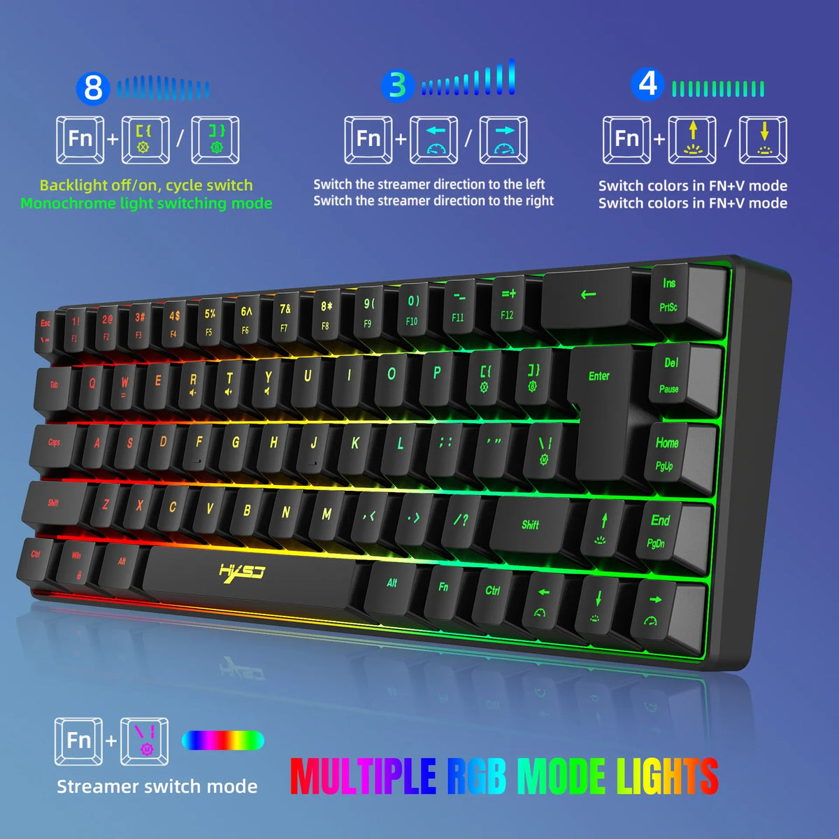 RGB Gaming Tastatur mit Membran-Schalter