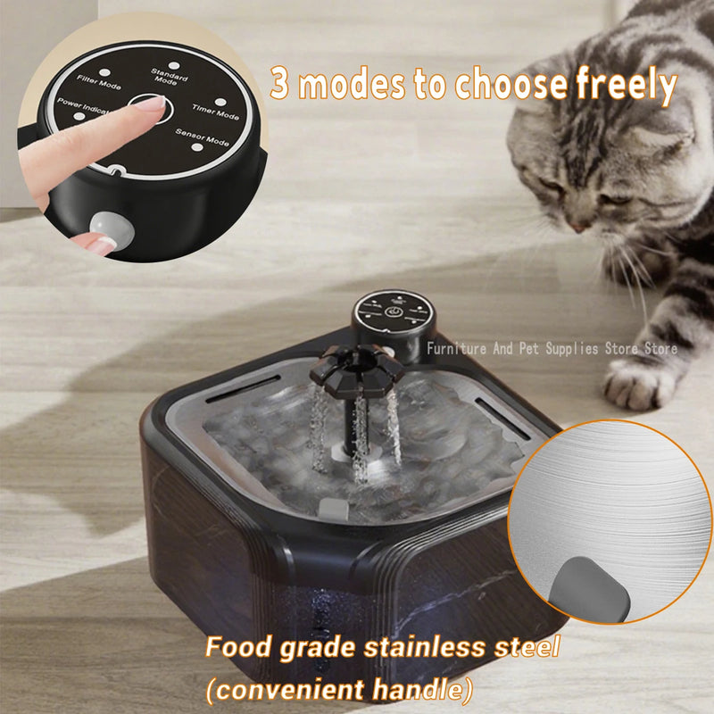 Fontaine à eau automatique pour animaux avec capteur infrarouge