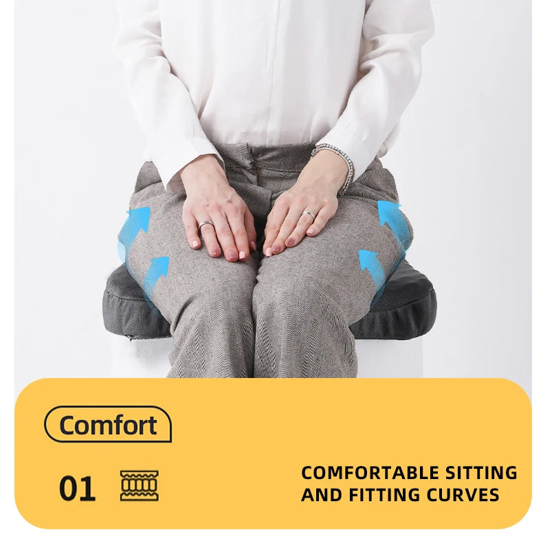 Ergonomic U-Shaped Memory Foam Seat Cushion for Coccyx Pain Relief