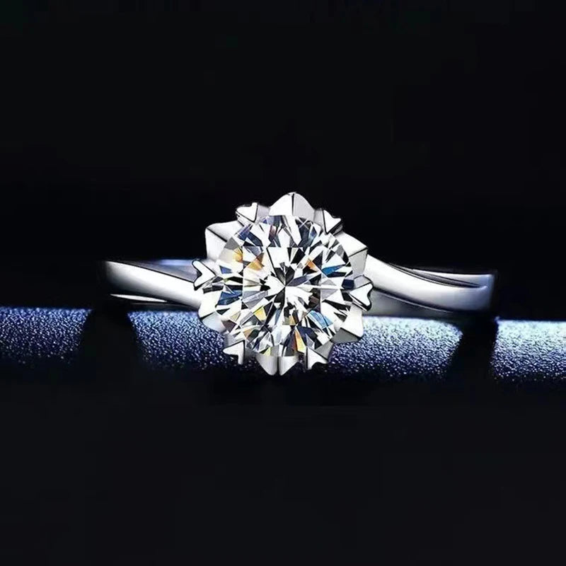 Adjustable Moissanite Ring with Tension Setting