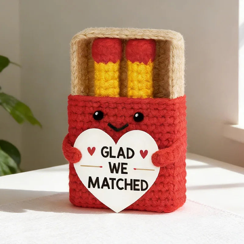 Handmade Crochet Amigurumi Doll with Love and Encouragement