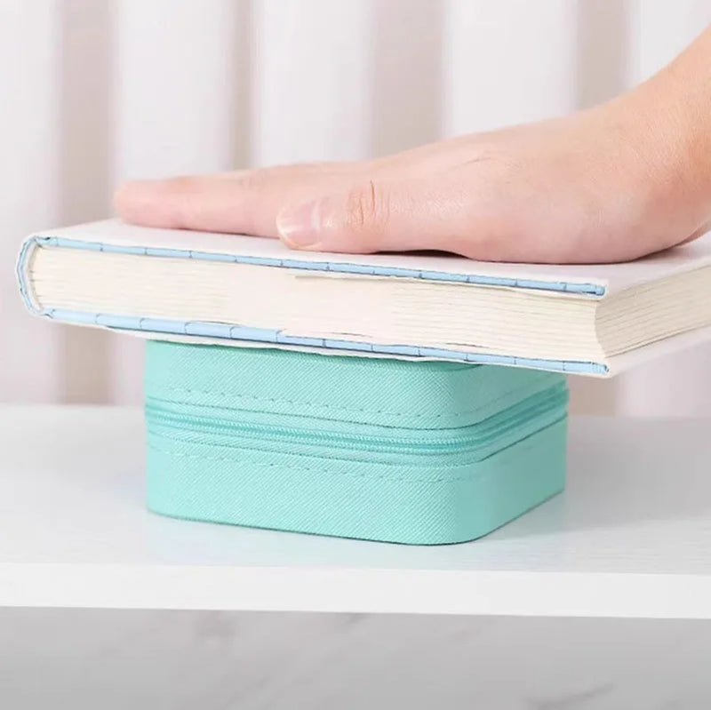 Compact PU Leather Jewelry Travel Case