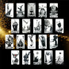 A collection of 12 tarot cards featuring various mystical figures and scenes.
