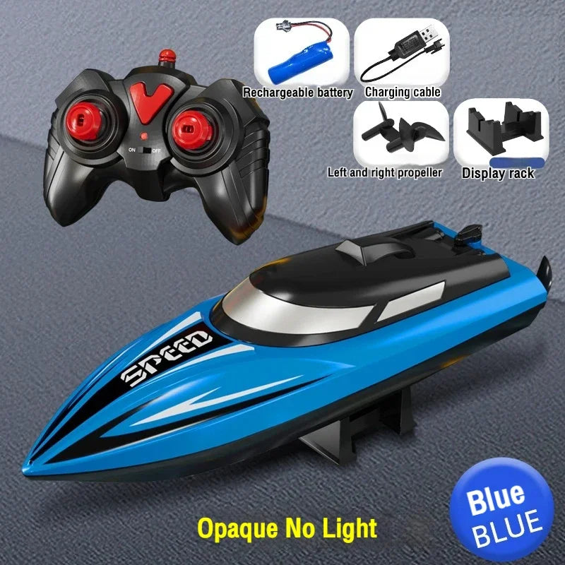 High-Speed Remote Control Speedboat with Double Propellers