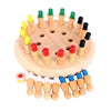 Wooden Memory Match Stick Chess Game – Montessori Color Matching Board Game