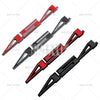 Three metal alloy emblem badges for Chevrolet Camaro and Cruze cars shown in various angles