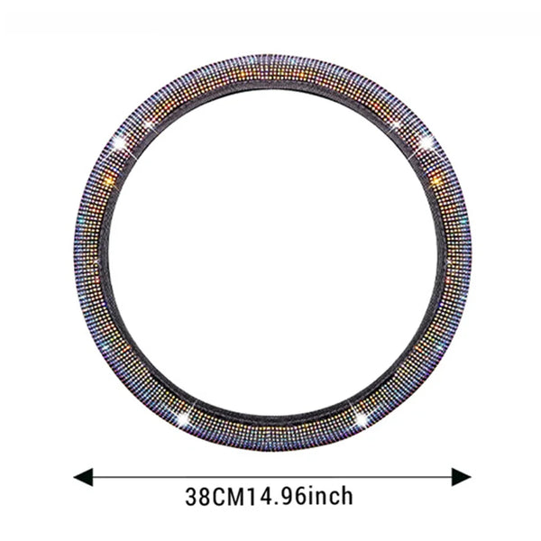 Sparkling Rhinestone Steering Wheel Cover