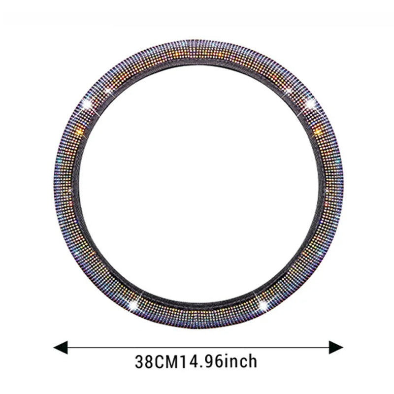 Sparkling Rhinestone Steering Wheel Cover