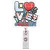 Glitter Retractable Badge Reel for ID Cards