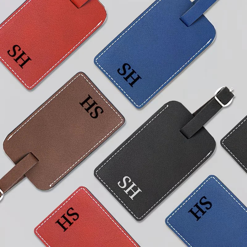 Personalized Faux Leather Passport and Luggage Tag Set