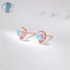 Minimalist Moonstone Stud Earrings