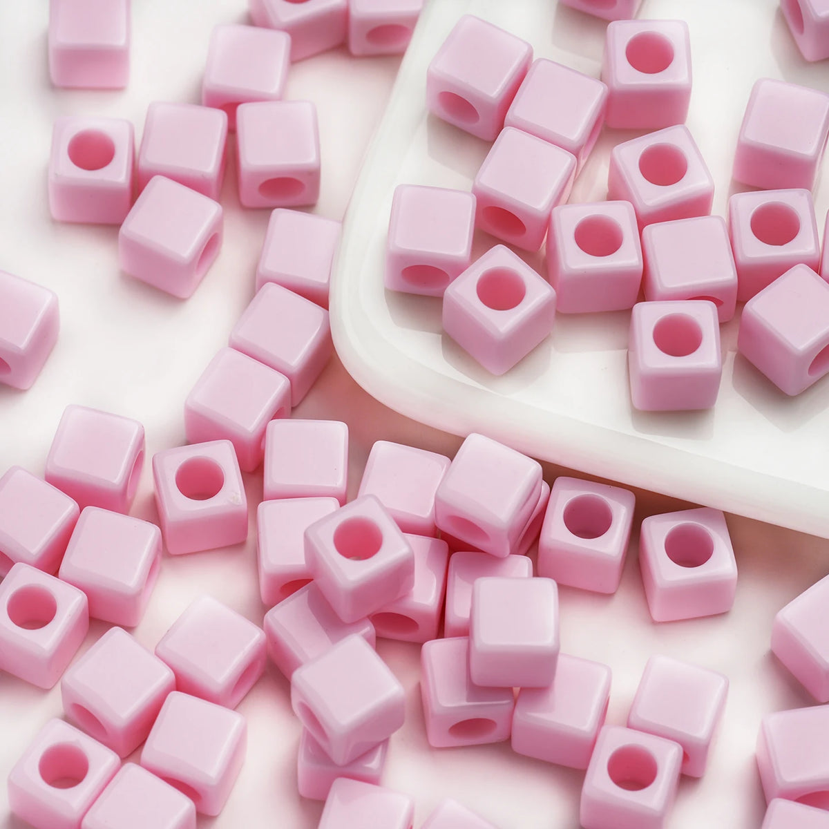 Acrylic Square Spacer Beads for Jewelry Making