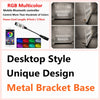 RGB Multicolor mobile Bluetooth controller and desktop style neon sign with a metal bracket base