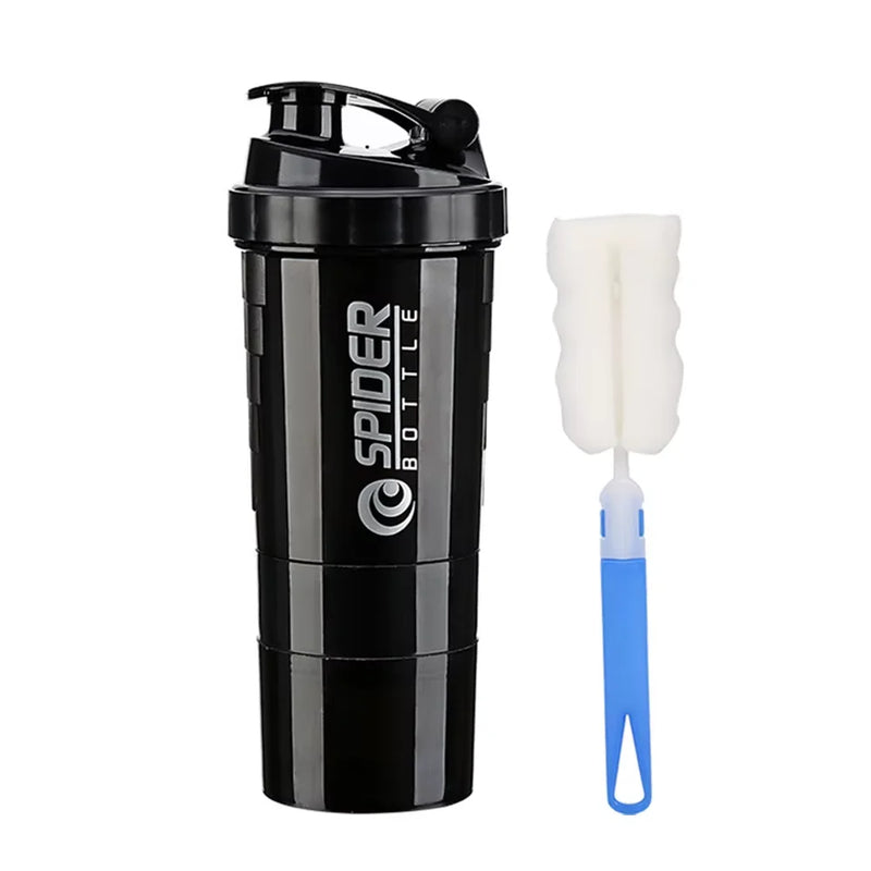 3-Compartment Protein Shaker Bottle