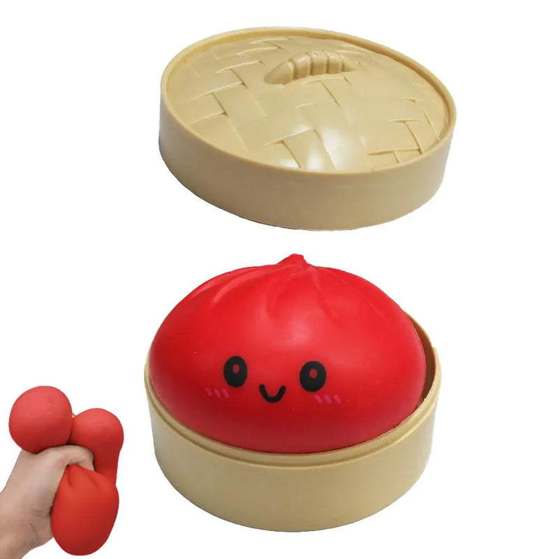 Realistic Steamed Bun Squishy Toy