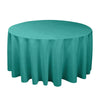Round Solid Color Polyester Tablecloth for Weddings, Parties & Dining