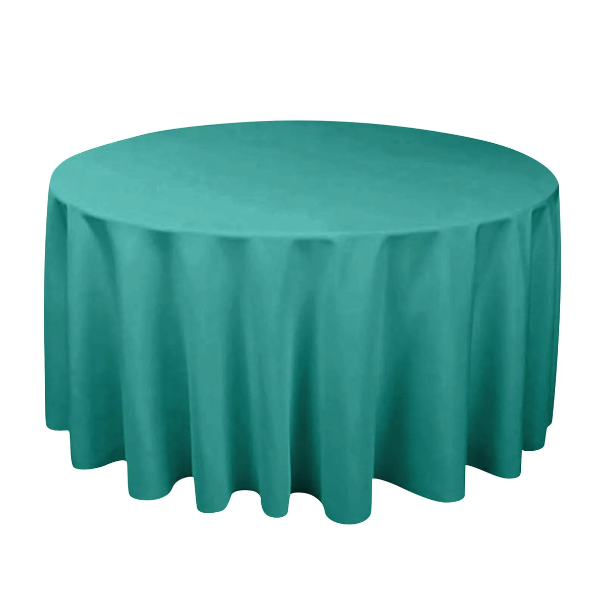 Round Solid Color Polyester Tablecloth for Weddings, Parties & Dining