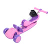 Kids 3-Wheel LED Light-Up Scooter with Adjustable Handlebar & Removable Seat