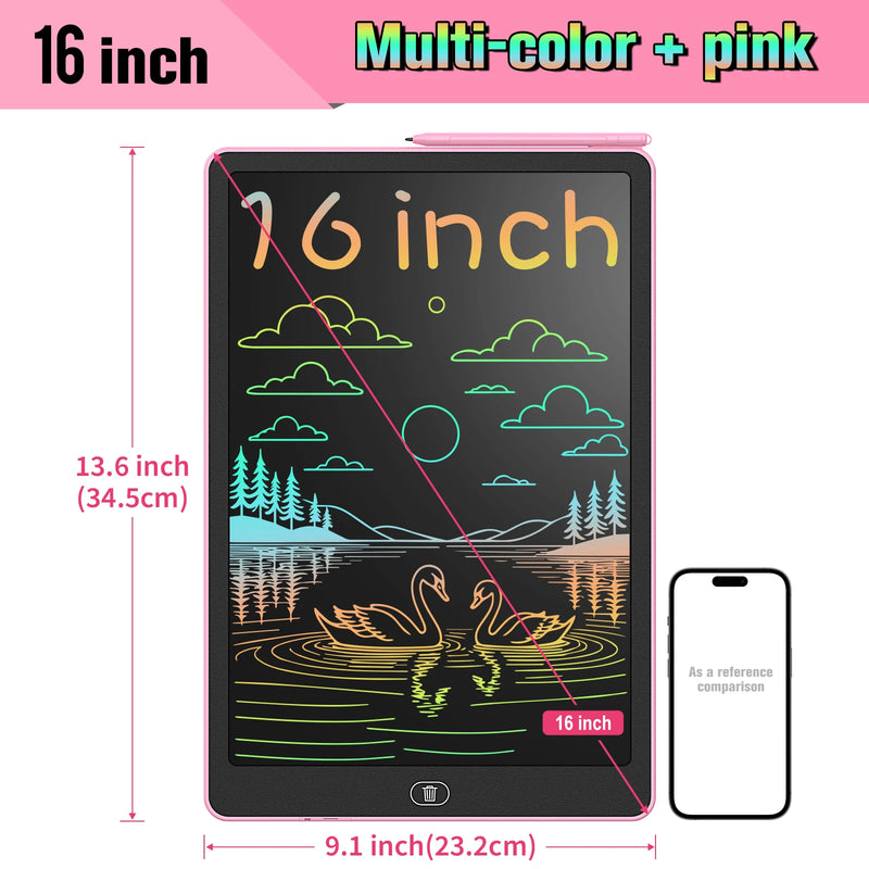 لوحة كتابة LCD للأطفال مقاس 16 بوصة