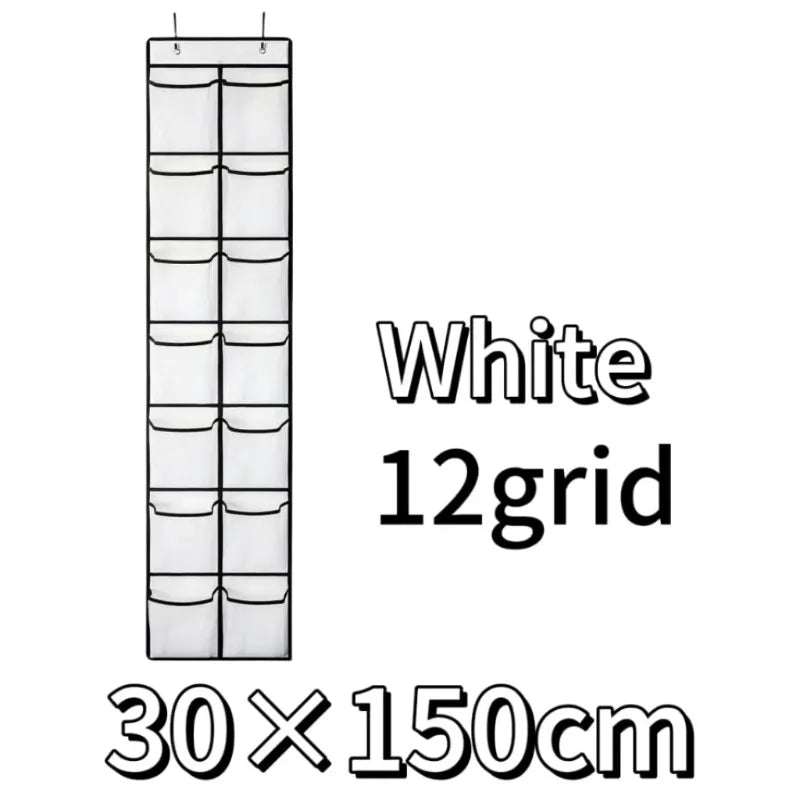 White 12 grid shoe organizer with 30x150cm dimensions