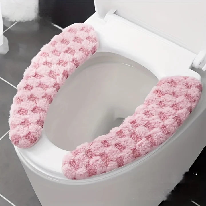 Plush Winter Toilet Seat Cushion Cover