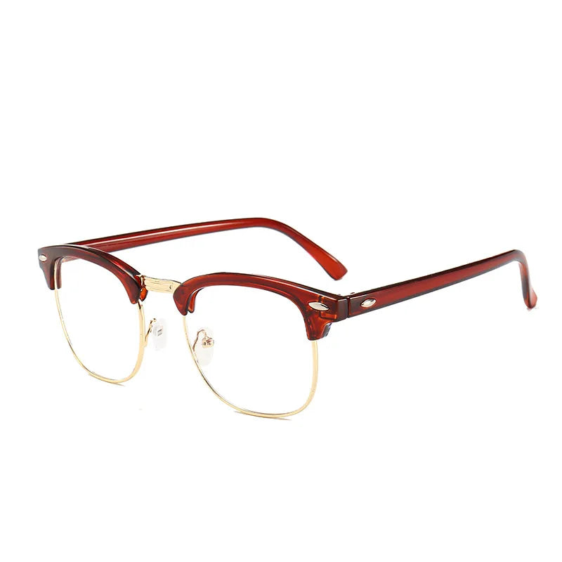 Retro-Halbrauen-Brille mit Blaulichtfilter