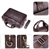 Genuine Leather Business Briefcase for Men – Fits 15.6" Laptop