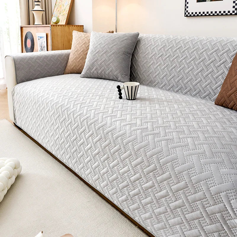 Geometric Pet-Friendly Sofa Cover