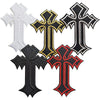 Embroidered Cross Patches with Iron-On Backing (Set of 10)