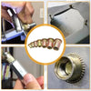 A close-up view of a kit containing various zinc-plated rivet nuts and blind threaded inserts for various sizes.