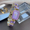 Rhinestone Chain Rectangular Watch