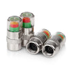 Tire Pressure Indicator Valve Caps with Visual Warning System