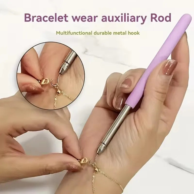 Four-Prong Stainless Steel Jewelry Pick-Up Tool