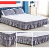 Luxurious Three-Layer Ruffle Waterfall Bed Skirt with Wrap-Around Elastic
