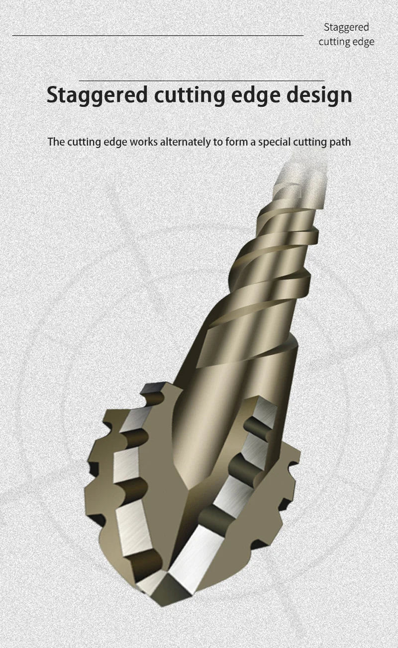 Carbide Four-Blade Serrated Drill Bit Set 6-10mm for Tile, Ceramic, and Stone