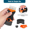 Dual-Use Razor Blade Scraper for Adhesive & Vinyl Removal