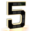 Modern Solar-Powered LED House Number Sign