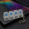 LED Light-Up Keyboard Keychain Fidget Toy
