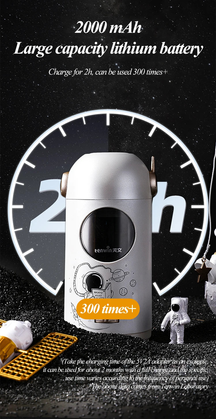 Astronaut Electric Pencil Sharpener with USB-C Charging