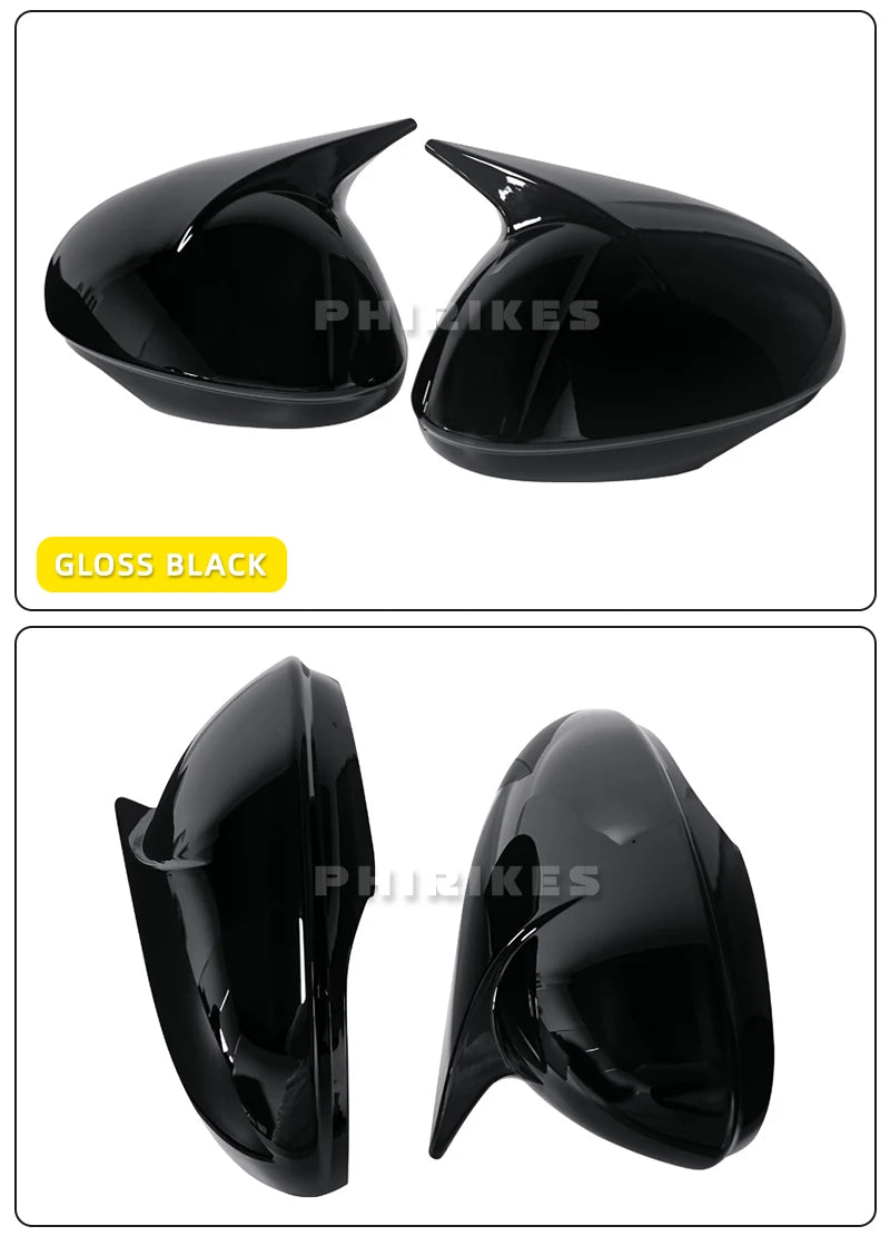 Gloss black mirror covers for Alfa Romeo Stelvio and Giulia vehicles