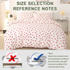 Red Heart Print Duvet Cover Set with Pillowcases