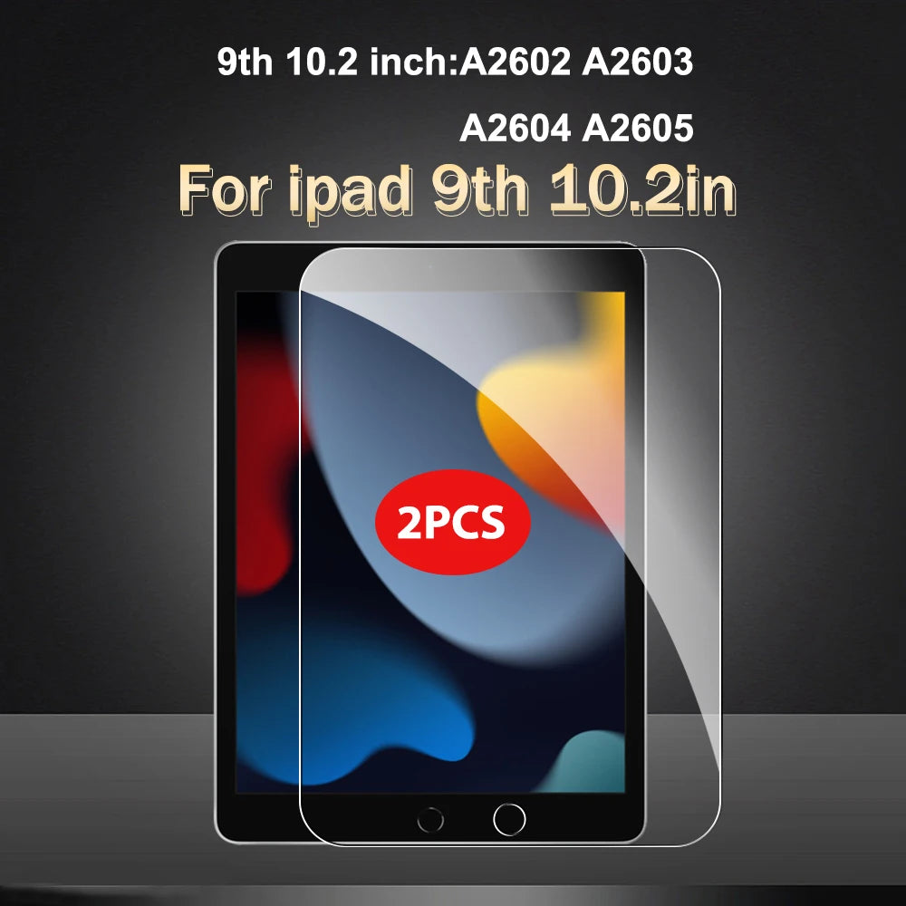 2-Pack Tempered Glass Screen Protector for iPad