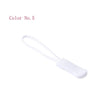 A white plastic zipper pull is shown against a white background, labeled as Color No. 5.