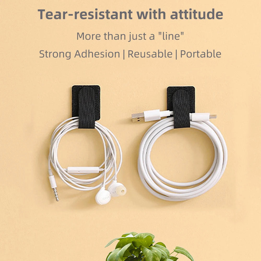 Complete Cable Management Kit with Adhesive Clips and Ties