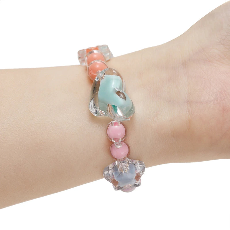 Heart-Shaped Acrylic Bead Kit for Jewelry Making