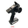 A black high-speed 1/16 4WD RC car receiver parts kit with a large black gear and control panel.