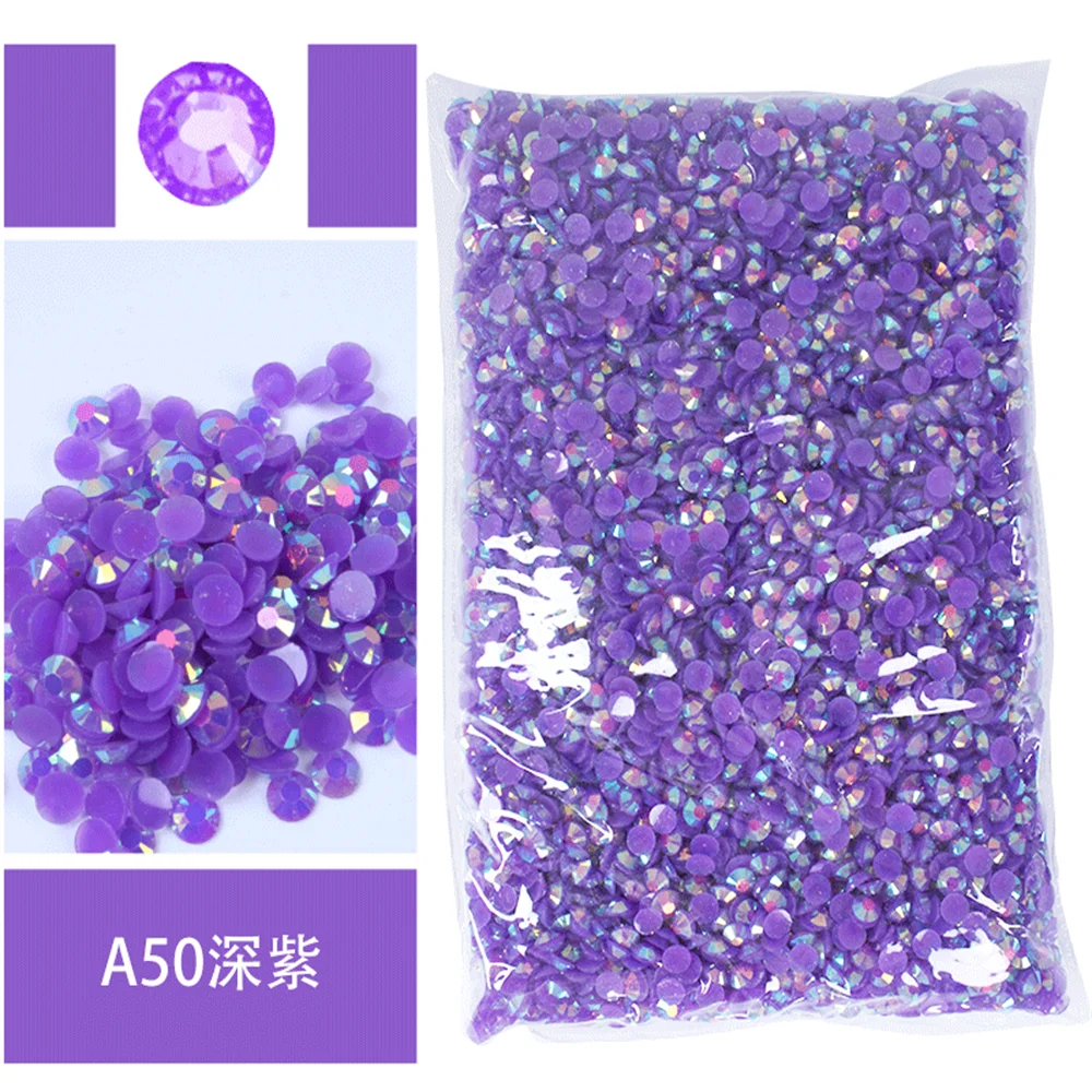 Jelly AB Flatback Resin Rhinestones (2-6mm)